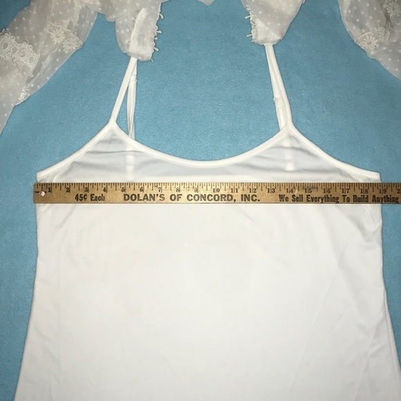 INDIGO Thread Co. vintage blouse white with sheer size L - Picture 5 of 8